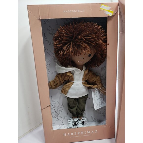 Lot of 2 Harperiman 14" Handmade Linen Doll Petite Collection Ashton - Picture 2 of 5